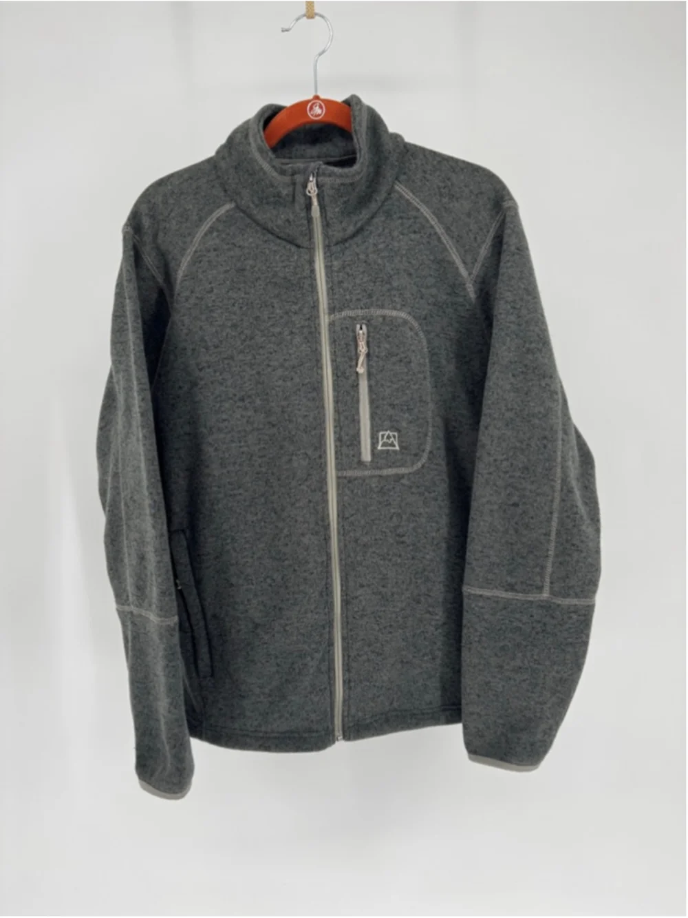 Avalanche Men’s Gray Zip Up Sweater Large